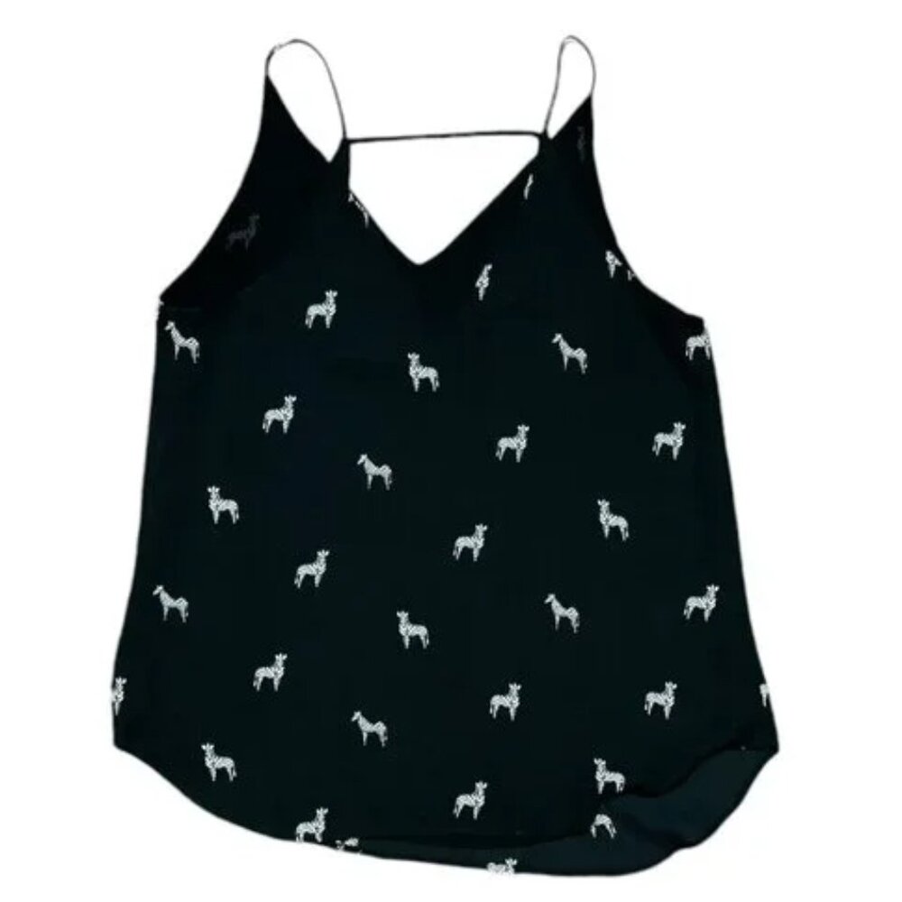 LOFT zebra spaghetti strap tank top.  Size XS